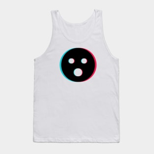 TikTok O Oh emoji smiley Black Tank Top